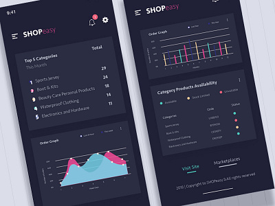 Dark Dashboard app dashboard ui ui design