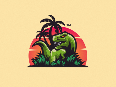 T Rex dino logo t rex