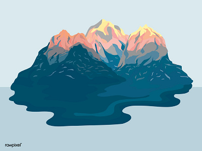 MOUNTAIN graphic himalayas illustration land mountain natural painting range