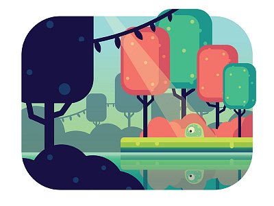 Loner's Swamp forest illustration jungle monster nature slime swamp woods