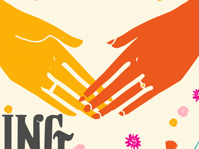 Wedding Poster Illustration Detail design drawn graphic hands illustration orange pop poster yellow