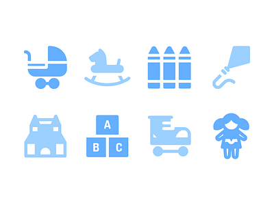 Toys Icons (Solid) app button gradient icon iconography iconset solid system ui user interface ux