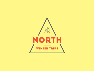 North Wanderlust brand compass holidays logo minimal north simple triangle trip vacation wanderlust