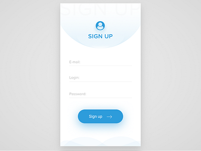 Sign Up Form element flat form in input interface login sign sing up user widget