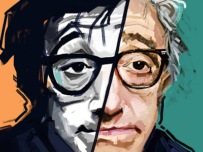 Woody Allen allen art digital drawing painting woody