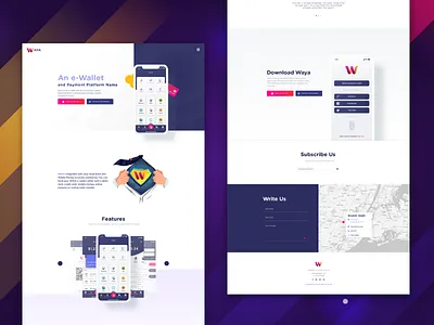 Landing page - finance solution on mobile. e commerce finance home home page illustration landing page monbile wallet web