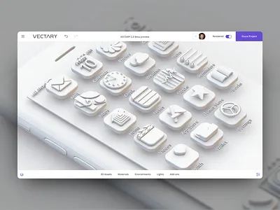 iOS 3D icons 3d design 3d icons free icon design icon set ios iphone vectary. render