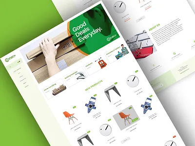 ConecPlus - Landing page/Homepage clean delivery ecommerce furniture homeware market web