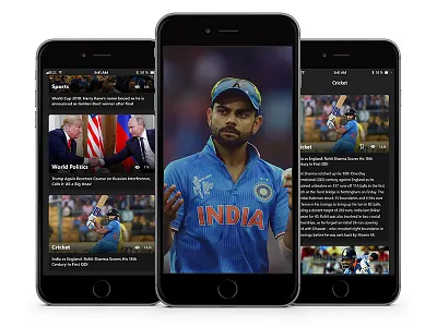 Customized-news-app black news ui ux ios