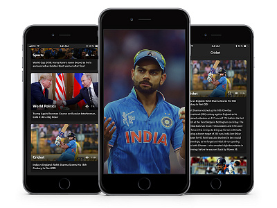 Customized-news-app black news ui ux ios