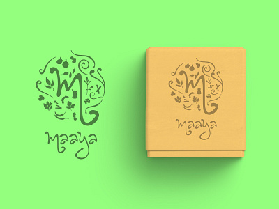 Maaya | Spices Brand Logo branding identity logo logomark typeface