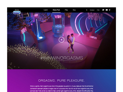 Durex / Website design durex homepage hub landing site web webpage website winwin