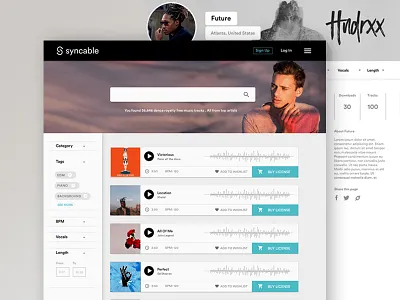 Syncable #2 branding design digital ecommerce music ui ux video