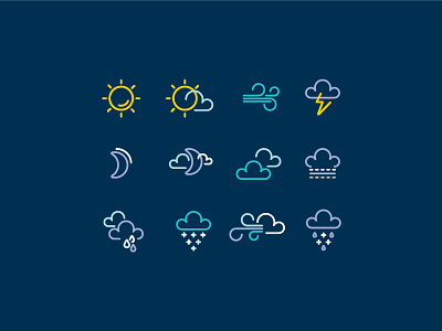 Weather Icons cloud fog icon rain snow sun weather wind