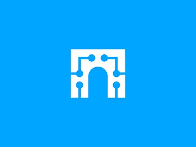 arch / technology / logo design arch branding computer architecture computer engineering computer science computing digital identity logic board node nodes pc tech technology