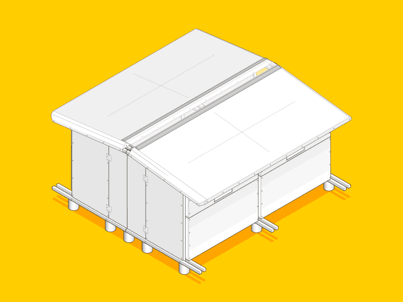 How to build an emergency home. adobe aftereffects adobe illustrator gif home instructions isometric manual motiongraphics process step by step vector graphics woodwork