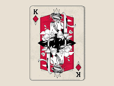 Kim diamond gfx graphic design illustration king poker card