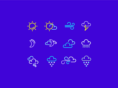 Weather Icons cloud fog icon rain snow sun weather wind