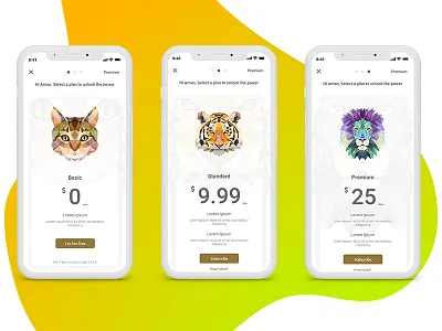 Price Screen application design experience interaction interface mobile ui ux website