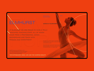 Dribbble ballet color concept creative dance gold orange web