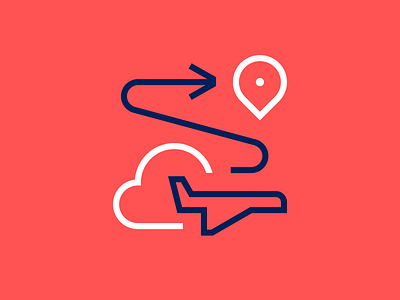 Logistic icon icon logistic move plane