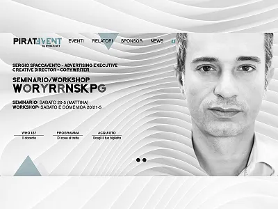 Piratevent - Site Web bootstrap design hero image interface landing page promo site ui user web