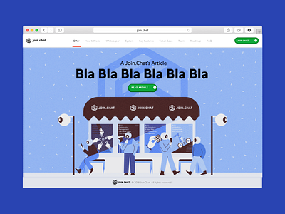 Bla Bla Bla Bla Bla Article app design bitcoin character design crypto currency illustration landing page layout typography uiux web design