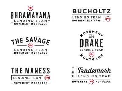 Custom Logos branding lockup retro type