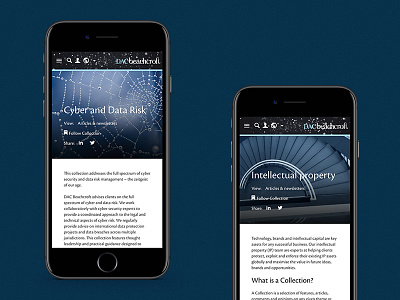 DAC Beachcroft website 16i digital law mobile ui user experience user interface ux web design