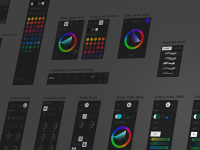 Affinity for iOS - Modals and Pop-ups controls design panels ui