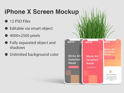 iPhone X Screen Mockup iphone screen mockup iphone x iphone x mockup iphone x screen iphonex screen mockup mockup presentation screen ui ux presentation