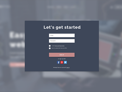 Daily UI :: 001 - Sign Up sign up sign up modal ui ui design web app