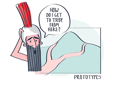 Prototypes hero illustration lost odysseus prototype storytelling troy