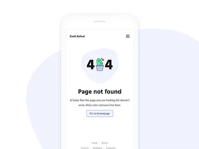 404 page 404 404page cactus error page not found portfolio