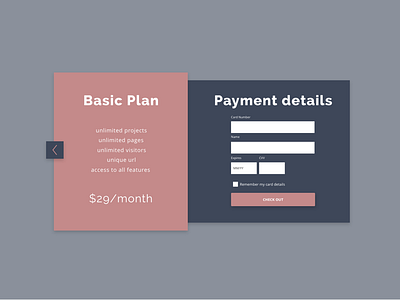 Daily UI :: 002 - Credit Card Checkout checkout credit card payment modal ui ui design web app