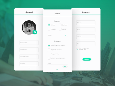 Application form application design form information input ui ux web webdesign