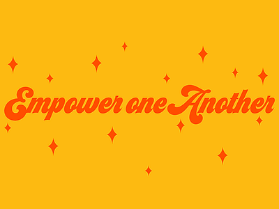 Empower core value empower retro typography value