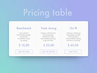 Pricing 030 challenge dailyui design pricing pricingtable ui ux