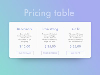 Pricing 030 challenge dailyui design pricing pricingtable ui ux