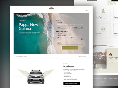 Papa New Guniea's new fleet landing page ui web website