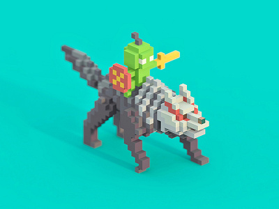 Pixel Vainglory magicavoxel