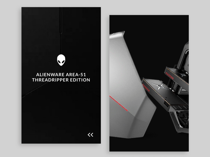 Alienware Area-51 Threadripper alienware animation dell interaction mobile mobile ui ui ux