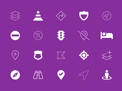 Maps Category compass icons layers map polygon route traffic