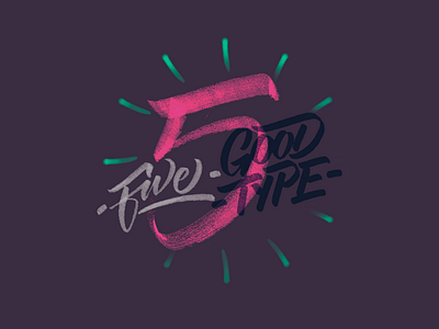 Happy Five goodtype handletter handmade handscript lettering type