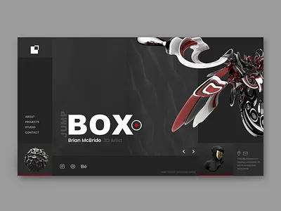 3D artist Portfolio concept concept designer portfolio portfolio design ui ux web design