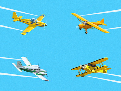 Light Aircraft Illustration air aircraft airplane bluesky fly illustration light lightaircraft painting plane sandor sky