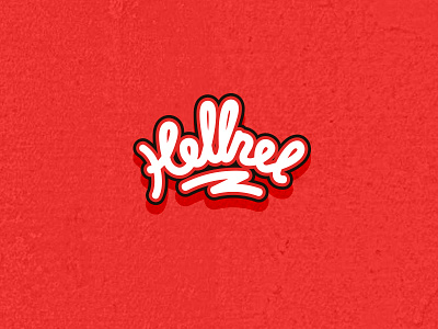 HellNel brand color cute design lettering letters logo