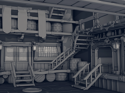 Dungeon Brewmaster Tavern 3d bar brew c4d cg design environment game tavern vr