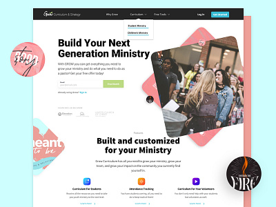 GROW CURRICULUM - Landing Page graphic design landing page uiux website design