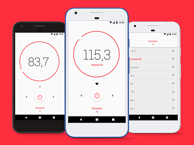 FM Radio app for Android app design fm radio music radio ui